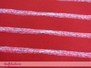 Stretchjersey „Sea Stripes“ rot