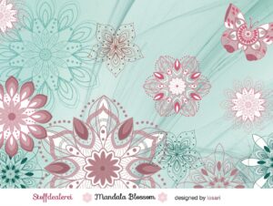 Stretchjersey „Mandala Blossom“ – Eigenproduktion