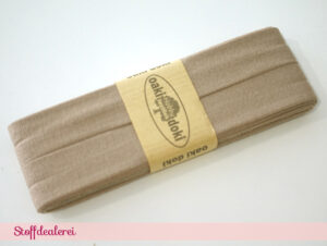 Jersey-Schrägband beige