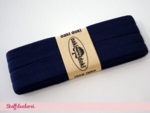 Jersey-Schrägband dunkelblau