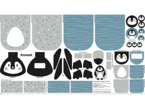 Baumwolldruck „Tierbeutel“ Pinguin – Panel