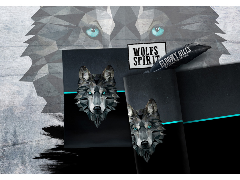 French Terry „Wolfs Spirit“ Panel