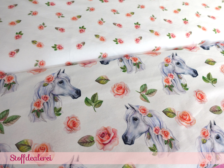 Stretchjersey „Wild Roses“