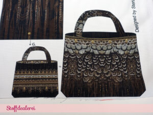 Canvas Shopper-Tasche „Federn“ – Panel
