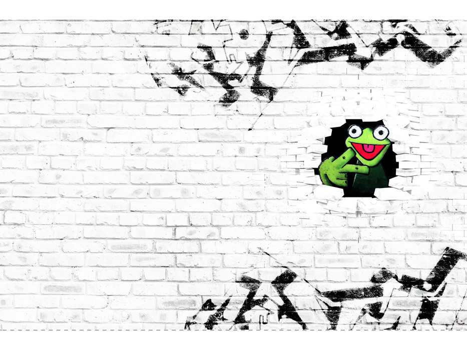 Stretchjersey „Grafitti Frosch“ – Panel