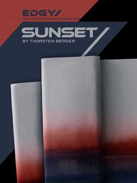 French Terry „Sunset“ rot – Panel