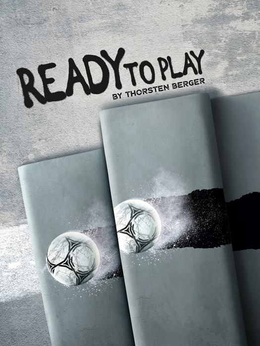 French Terry „Ready to play“ Fußball – Panel